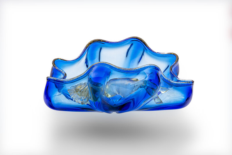 Dale Chihuly, ‘Dale Chihuly Original One of a Kind Golden Putti in Azure Blue Seaform Glass’, 2006, Sculpture, Hand Blown Glass, Modern Artifact