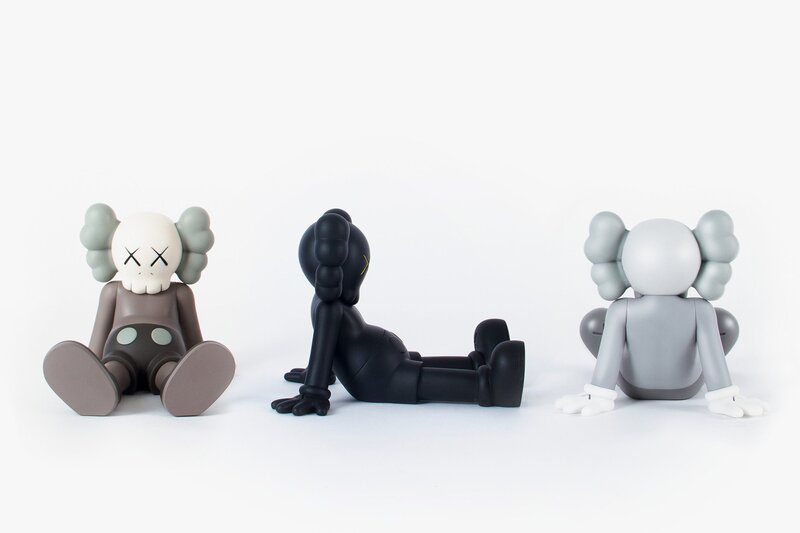 KAWS, ‘Holiday Taipei (Brown, Black & Grey)’, 2019, Sculpture, A complete set of three painted cast vinyl figures, Tate Ward Auctions