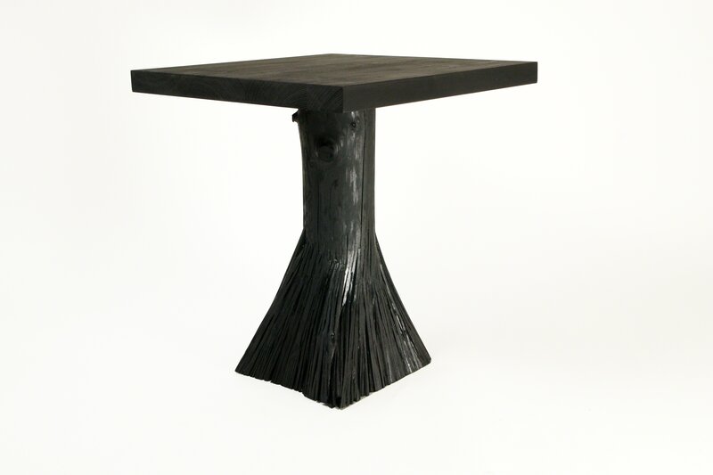 Johannes Hemann, ‘Pressed Wood Black Solid Side Table’, 2014, Sculpture, Beech