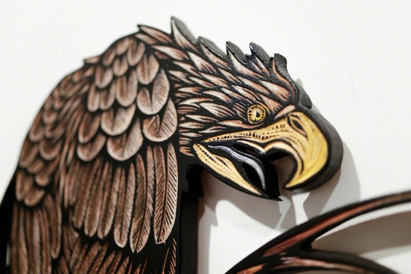 Dennis McNett, ‘Pissed Off Eagle ’, 2015, Sculpture, Hand-painted wood carving, Paradigm Gallery + Studio