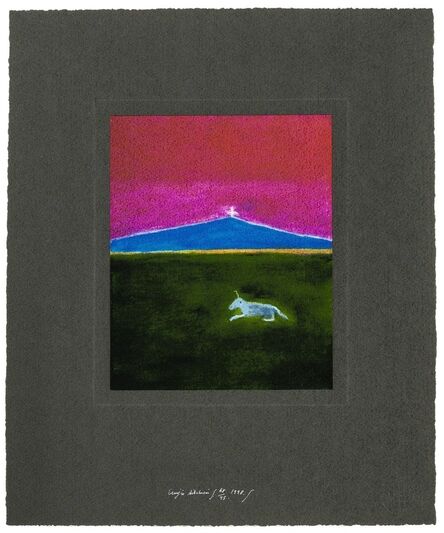 Craigie Aitchison, ‘Unicorn in a landscape’, 1998