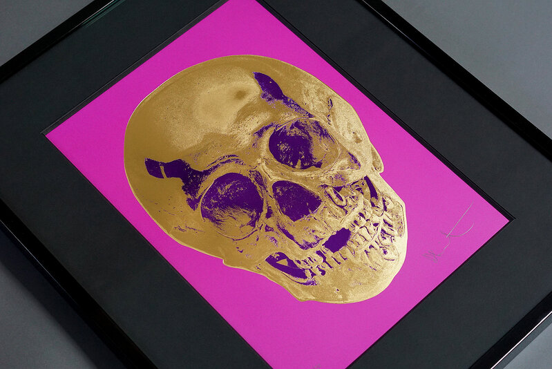 Damien Hirst, ‘'Till Death Do Us Part Skull, Fuchsia/Gold ’, 2012, Print, Silkscreen, Foil-block, Glaze, Arton Contemporary