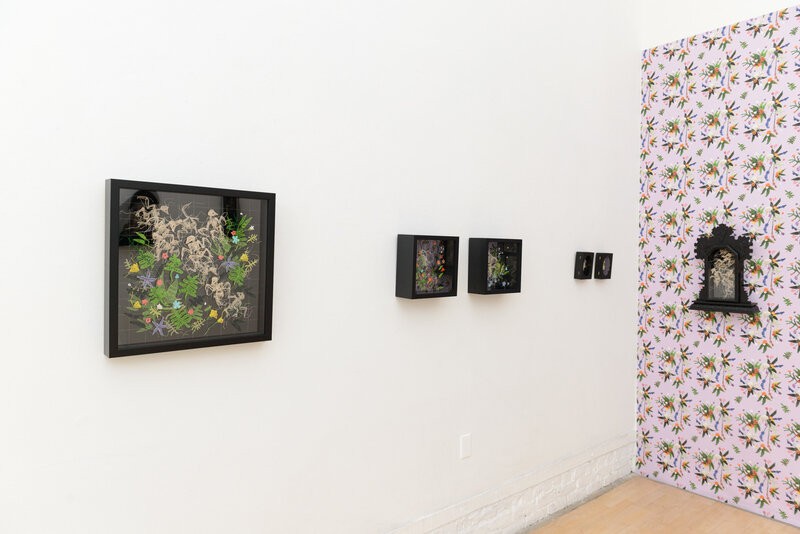 Caitlin McCormack, ‘Helen’, 2019, Textile Arts, Crocheted cotton string, glue, steel pins, velvet, Hashimoto Contemporary