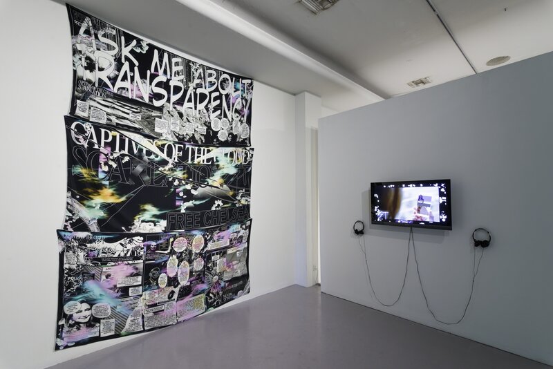 Metahaven, ‘Captive of the Clouds (Scalation Comic)’, 2013, Print, 6 panels of digital print on polyester, Los Angeles Contemporary Exhibitions