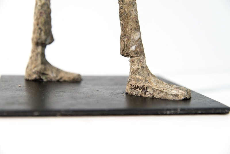 Paul Duval, ‘Alors - elongated, expressive, textured, figurative, male, paper mache sculpture’, 2020, Sculpture, Paper mache, pigment, wire, Oeno Gallery
