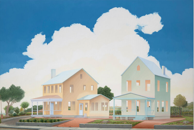 Ron Rizk, ‘Two Houses on Church Street’, 2020, Painting, Oil on panel, Billis Williams Gallery