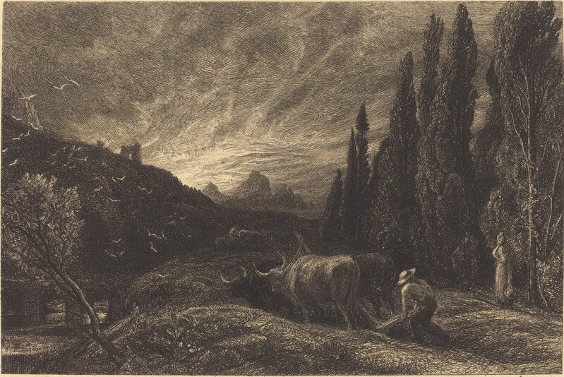 Samuel Palmer, ‘The Early Ploughman’, ca. 1860, Print, Etching on laid paper, National Gallery of Art, Washington, D.C.