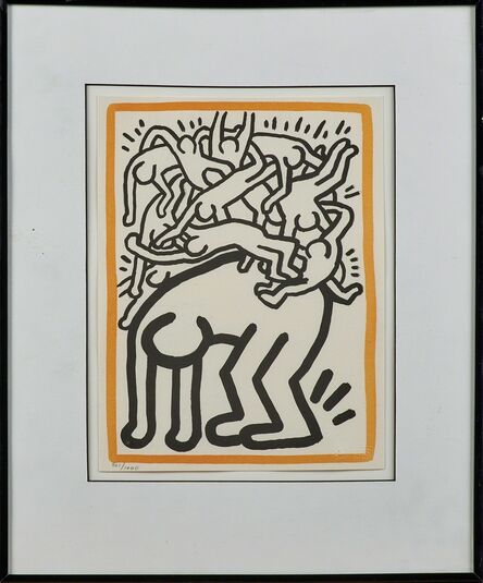 Keith Haring, ‘Untitled (Fight Aids Worldwide)’, 1990