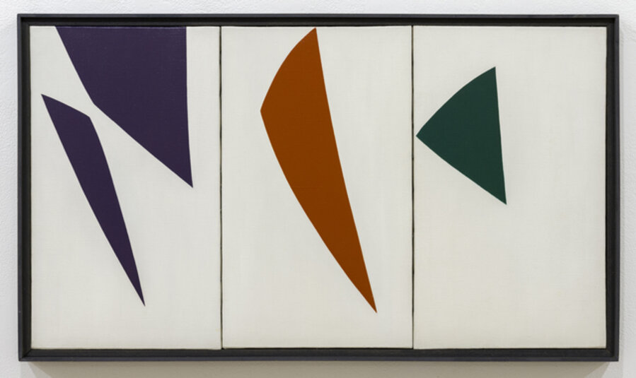 Triptyque binaire, violet-rouge-vert