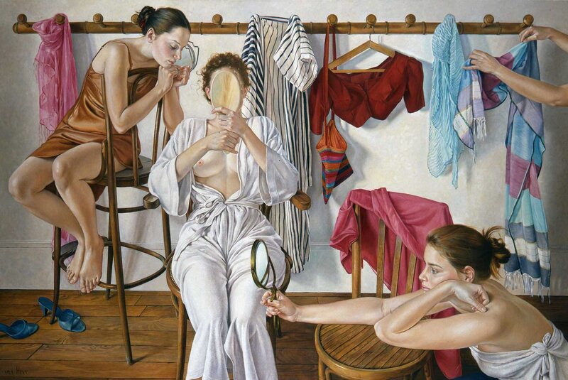 Francine Van Hove, ‘Les Trois Miroirs’, 2004, Painting, Oil on canvas, Jean-Marie Oger 