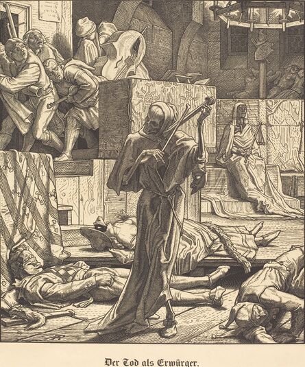 Alfred Rethel, ‘Der Tod als Erwurger’, 1851