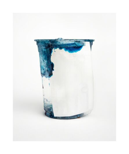 Liz Hickok, ‘Sets and Tests (blue cup with paper)’, 2014