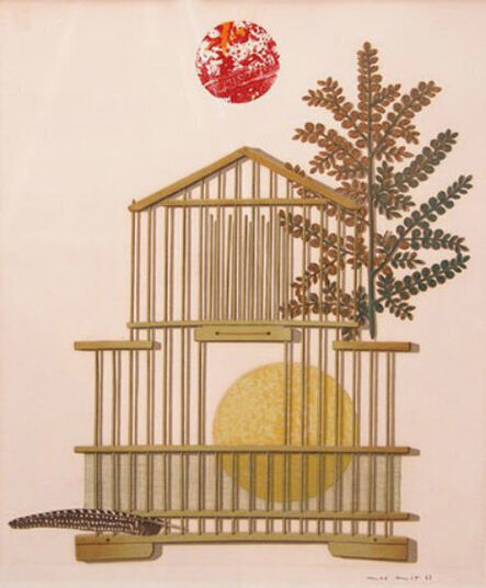 Max Ernst, ‘Dent Prompte (Bird Cage, Feather, Branch and Sun)’, 1963