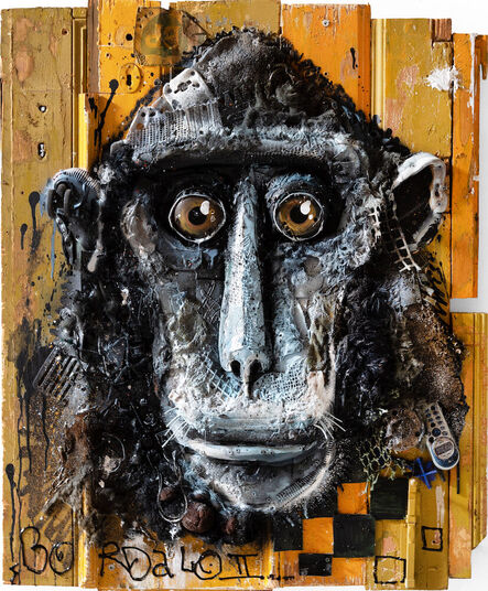 Bordalo II, ‘Neutral Crested Macaque’, 2023