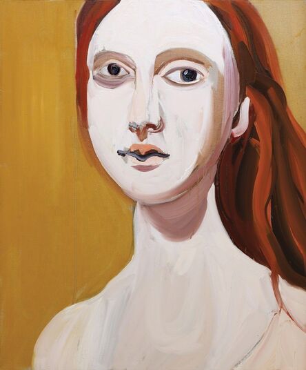 Chantal Joffe, ‘Red Head on Ochre’, 2012