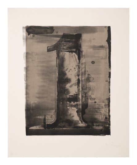 Jasper Johns, ‘Figure 1 (from the Black Numeral Series)’, 1968