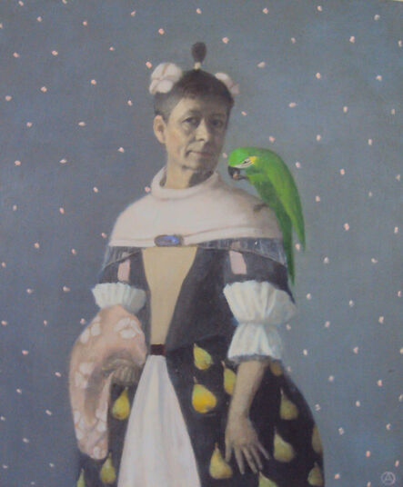 Olga Antonova (b. 1956), ‘Self Portrait with Parrot’, 4200
