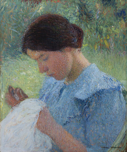 Henri Jean Guillaume Martin, ‘Jeune femme cousant’, 1860-1943
