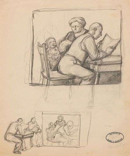 Daniel Ralph Celentano, ‘Quiet Evening (Study for the Painting I)’, 1936