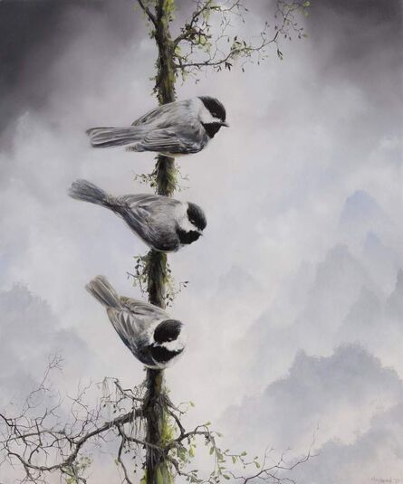 Brian Mashburn, ‘Three Chickadees’, 2021