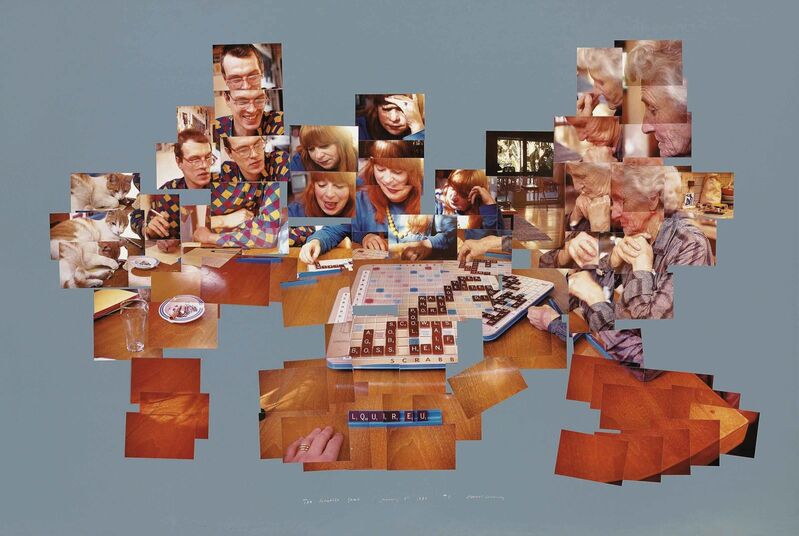 David Hockney, ‘The Scrabble Game’, 1983, Photographic collage in colours on grey card, Christie's