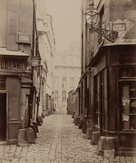Charles Marville, ‘Rue Saint-Julien-le-Pauvre de la Rue Galande’, ca. 1865