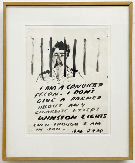 William Wegman, ‘I'm a Convicted Felon’, 1978