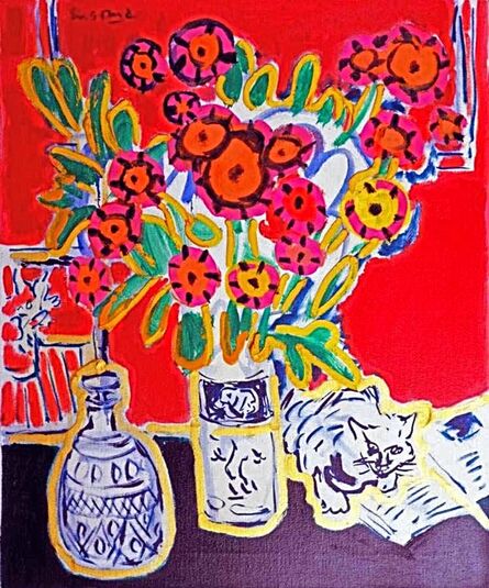 Wayne Ensrud, ‘Happy Cat with Bouquet’, 1988
