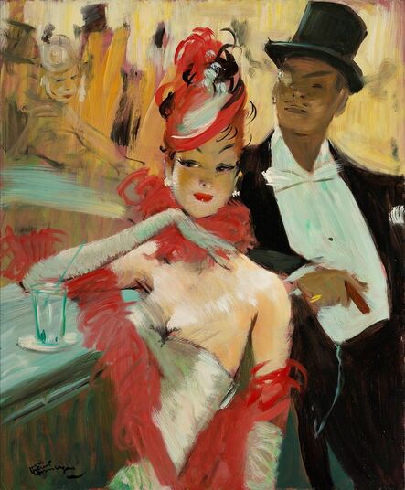 Jean Gabriel Domergue, ‘Chatam’s Bar’, ca. 1950