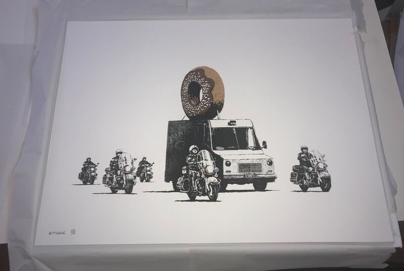 Banksy, ‘Donuts (Chocolate)’, 2009, Print, Screenprint in Colors on Arches Aquarelle (Cold Pressed) paper, Fine Art Mia