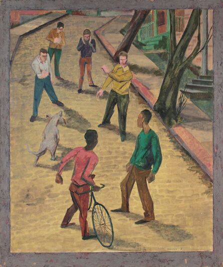 Philip Pearlstein, ‘Street Fight’, 1946-1947