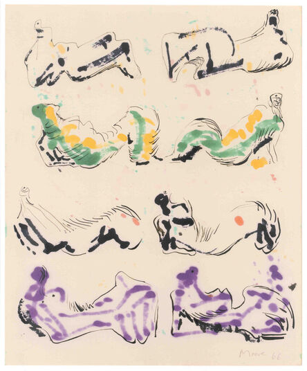 Henry Moore, ‘Eight Reclining Figures ’, 1966