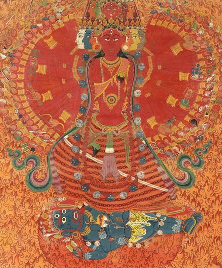 Bhajuman Chitrakar, ‘The Cosmic Goddess Bhavani’, mid 19th century