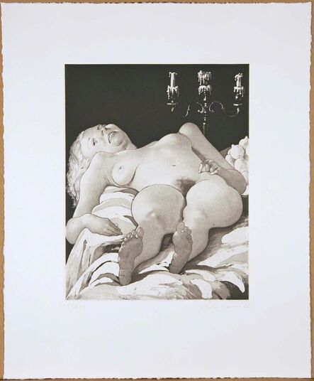 John Currin, ‘Nude on a Table’, 2002