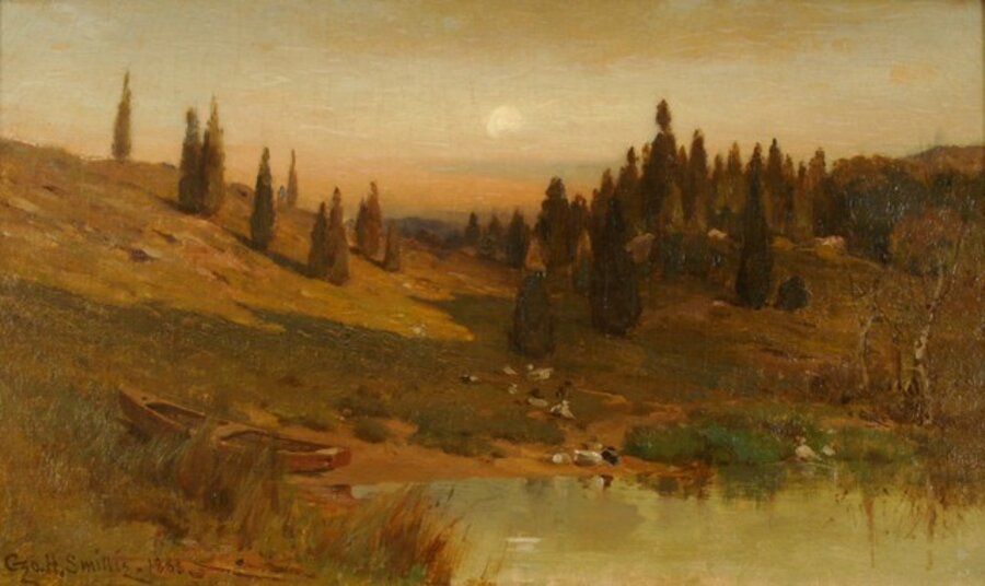 Evening Among the Cedars