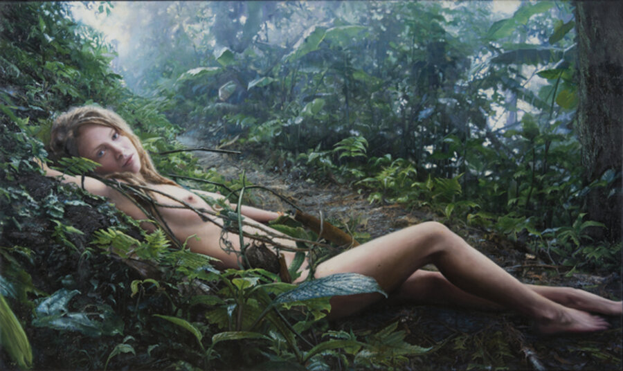 Untitled; Priscilla Lying in the Woods