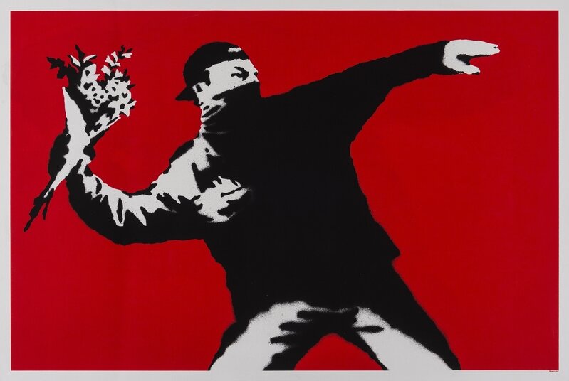 Banksy, ‘Love is in the Air (Flower Thrower)’, 2003, Print, Screenprint in colours, Forum Auctions
