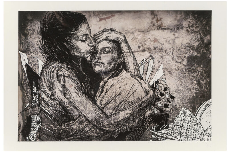 Swoon, ‘Alixa and Naima’, 2009, Print, Archival pigment print in colors on wove paper, Woodward Gallery