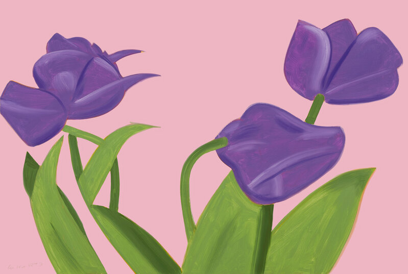 Alex Katz, ‘Purple Tulips I’, 2021, Print, Archival pigment inks on Innova 315 gsm paper, Richard Levy Gallery