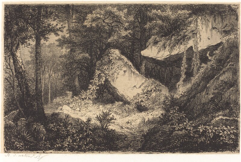 Eugène Bléry, ‘Les roches blanches (White Rocks)’, published 1849, Print, Etching on chine collé, National Gallery of Art, Washington, D.C.