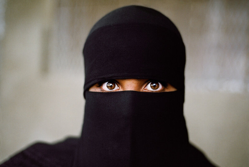 Steve McCurry, ‘Woman in Black’, 1997, Photography, Fuji Crystal Archive Print, Etherton Gallery