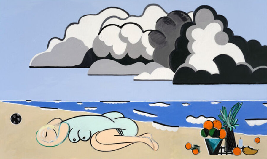 Lone Bather and Clouds 3