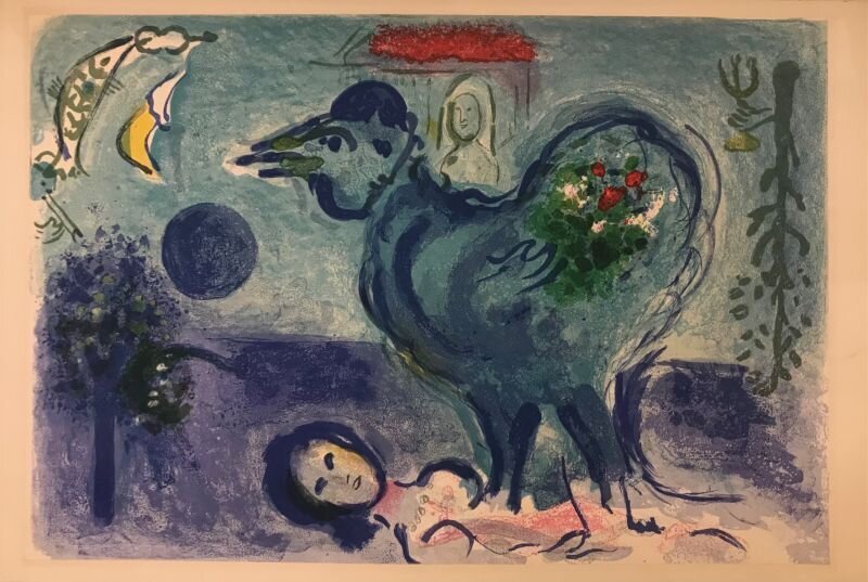 Marc Chagall, ‘Landscape with rooster ’, 1958, Print, Lithograph on paper, Le Coin des Arts
