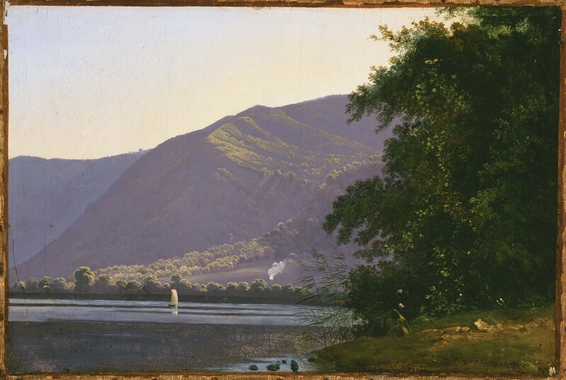 Antoine-Fèlix Boisselier, ‘View of Lake Nemi’, 1811, Painting, Oil on paper mounted on canvas, Phillips Collection