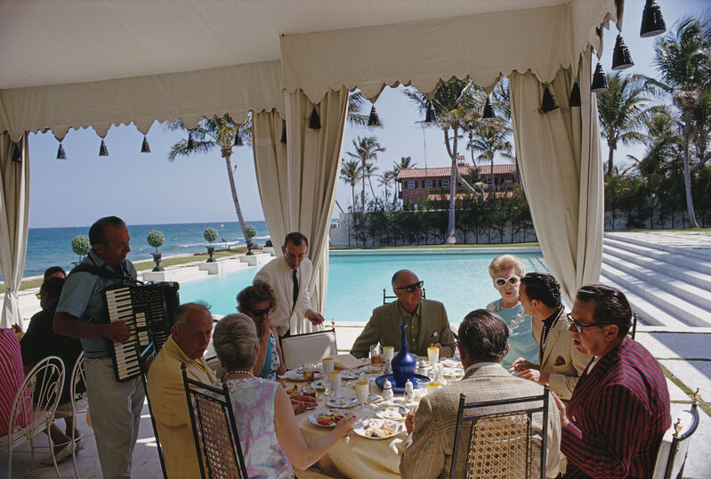 Slim Aarons, ‘Dining at Wilmot's’, 1968, Photography, C print, IFAC Arts