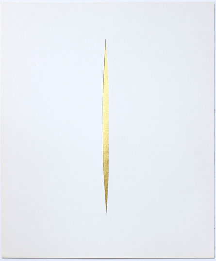 Lucio Fontana, ‘Untitled (GOLD Concetto Spaziale)’, 1966