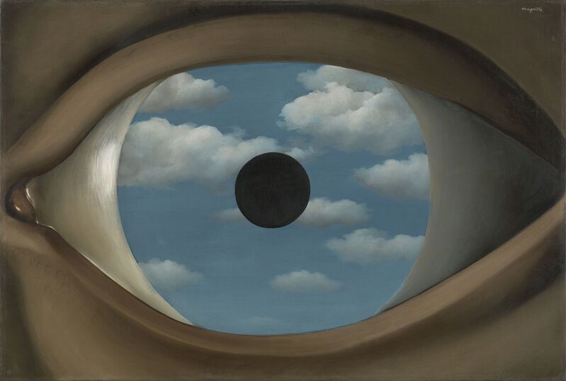 René Magritte, ‘The False Mirror (Le Faux Miroir)’, 1928, Painting, Oil on canvas, Art Institute of Chicago