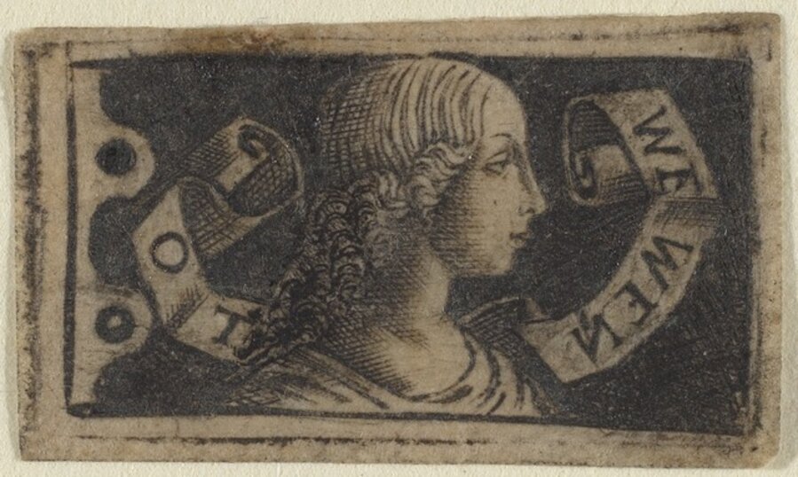 Head of a Girl with Curly Hair