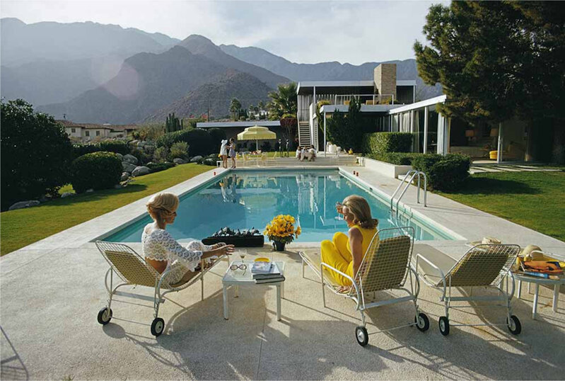 Slim Aarons, ‘Poolside Pairs’, 1970; printed later, Photography, Original print on photographic paper, Artsy x Thurgood Marshall College Fund