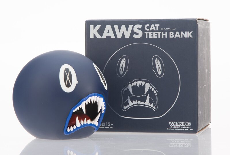 KAWS, ‘Cat Teeth Bank (Navy)’, 2007, Ephemera or Merchandise, Painted cast vinyl, Heritage Auctions